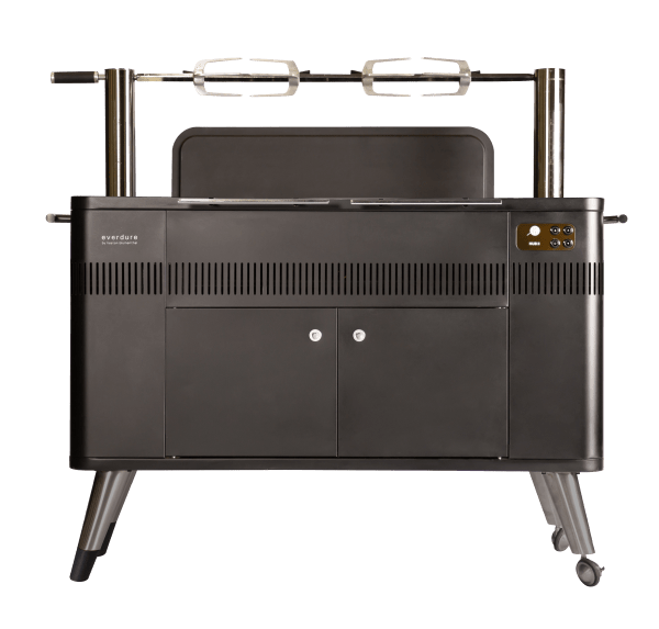 Everdure HUB II 54-Inch Charcoal Grill w/ Rotisserie and Cliplock Forks™ - HBCE3BUS