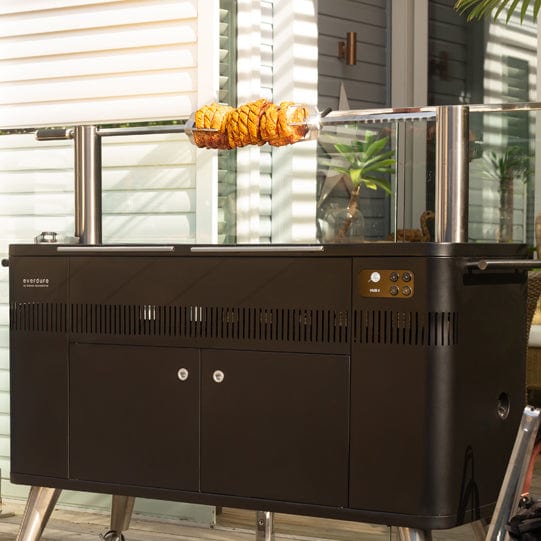 Everdure HUB II 54-Inch Charcoal Grill w/ Rotisserie and Cliplock Forks™ - HBCE3BUS