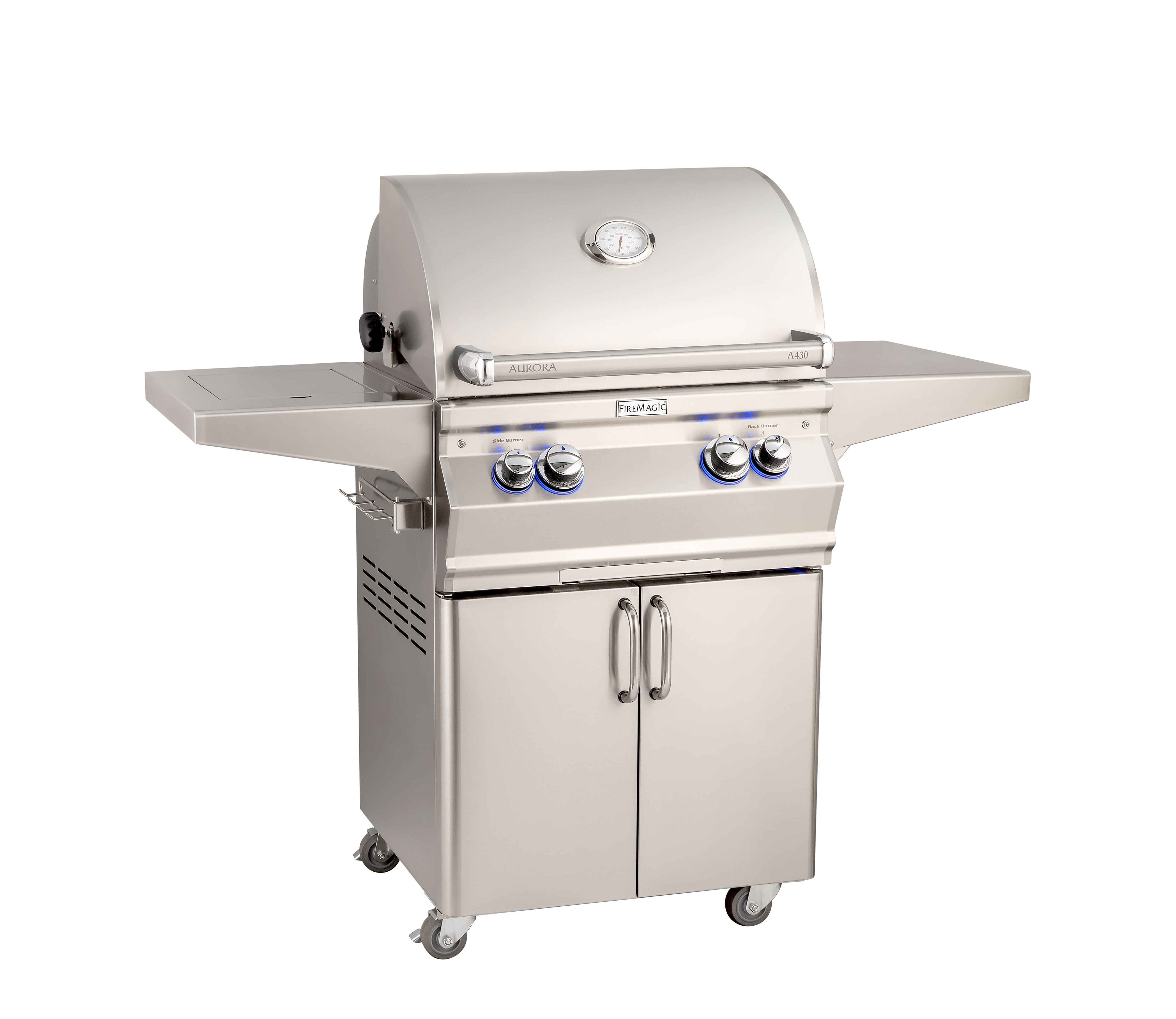 Fire Magic Aurora 24" Portable Gas Grill w/ Flush Mounted Single Side Burner A430s