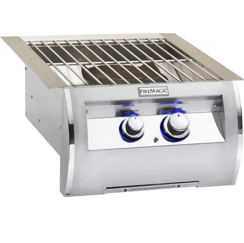 Fire Magic Echelon Diamond Built-In Natural Gas Power Burner w/ Stainless Steel Grid 19-5B1N-0