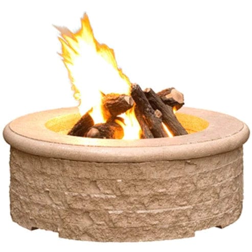 American Fyre Designs 39" Chiseled Outdoor Round Gas Fire Pit