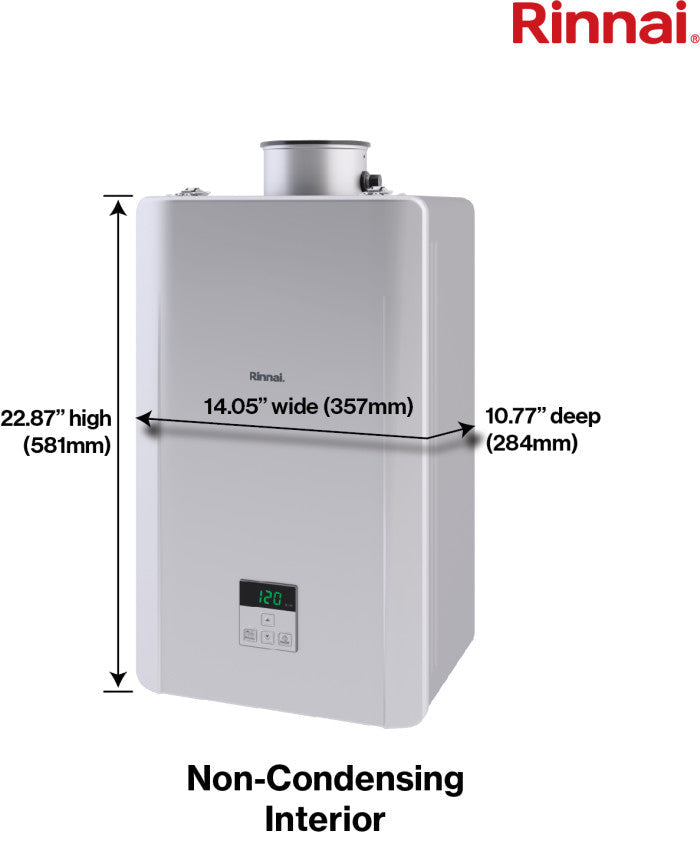 Rinnai RE Series 9.8 GPM Indoor NCTWH (RE199I) - Replaces V94I