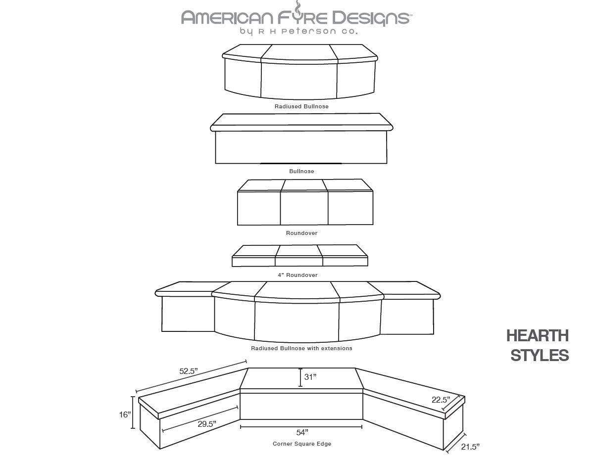 American Fyre Designs 65" Petite Cordova Outdoor Gas Fireplace