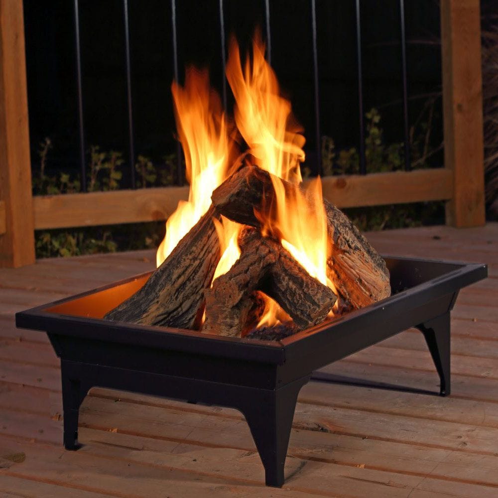 Marquis by Kingsman 27-inch Rectangular Gas Fire Pit FP2785LPT‐FL