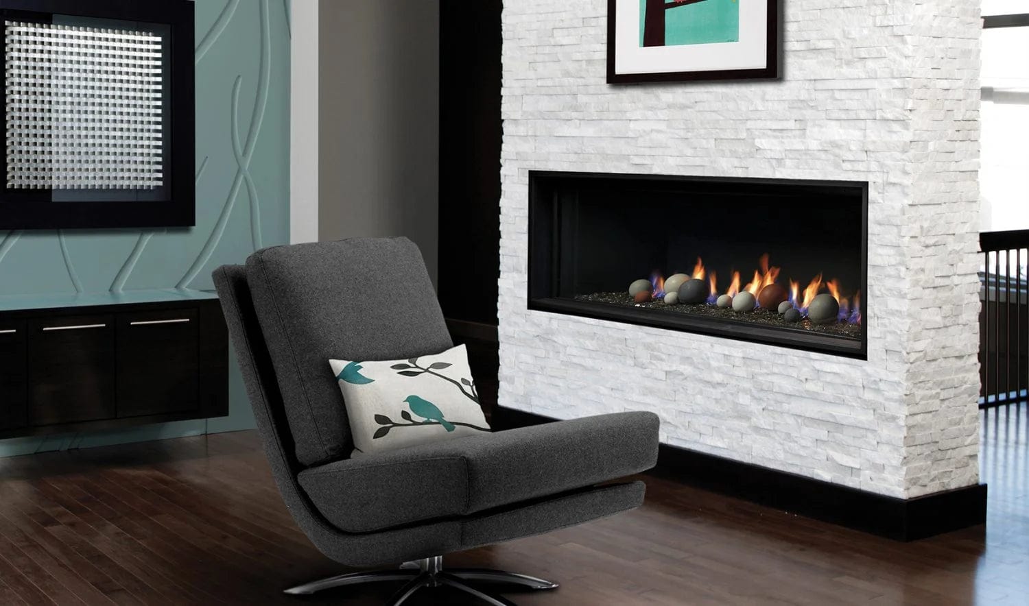 Marquis by Kingsman Serene 60-inch Zero Clearance Direct Vent Gas Fireplace ZCVRB60