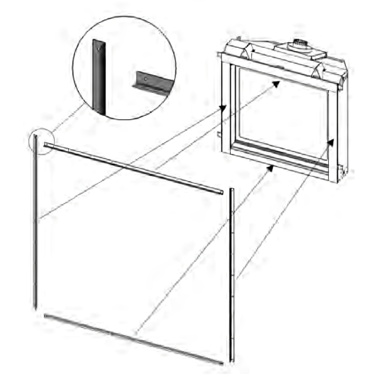 Marquis by Kingsman Tile Lip Kit for Direct Vent Gas Fireplace 34ZCV-TLK