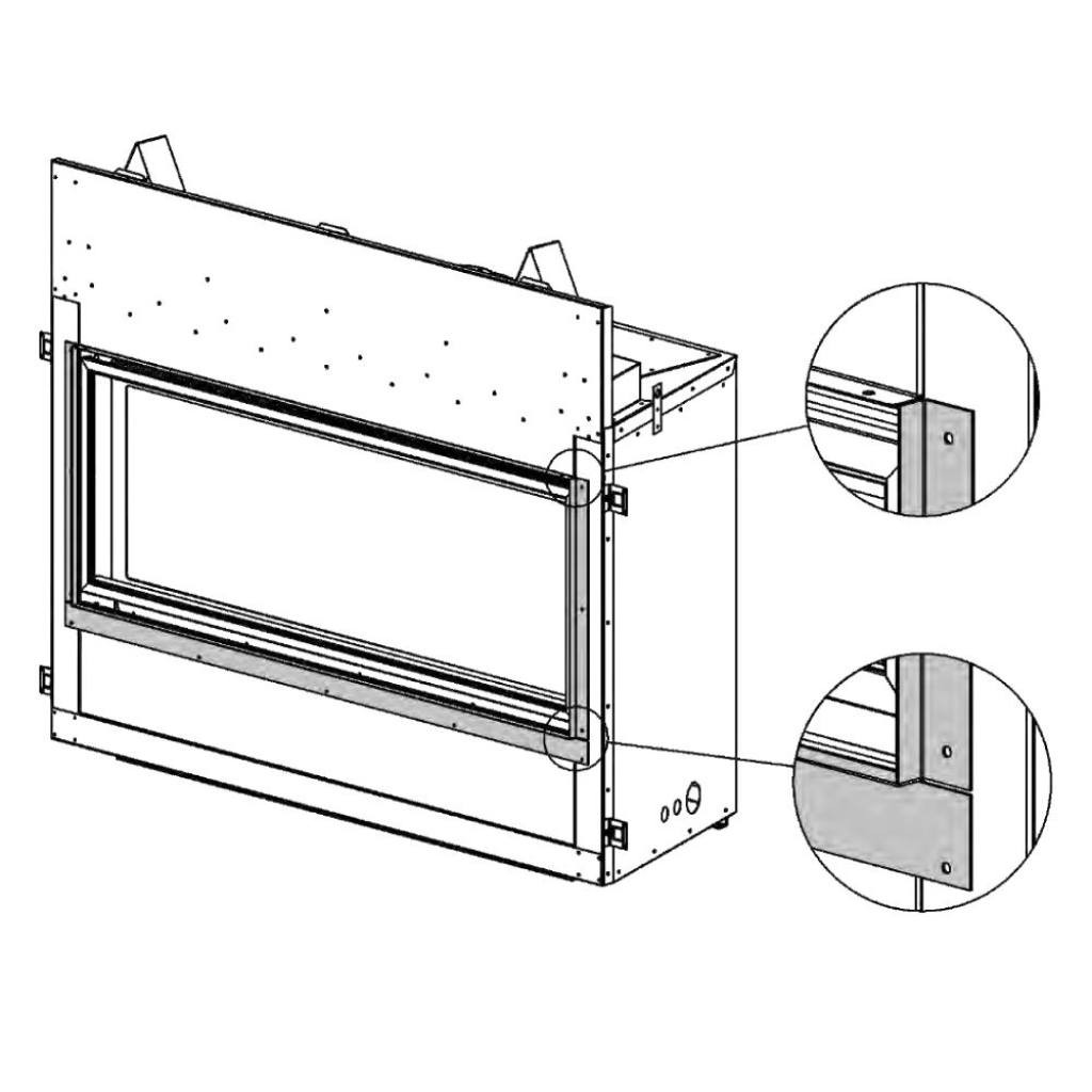 Marquis by Kingsman Tile Lip Kit for Fireplace 34ZCVBG-TLK