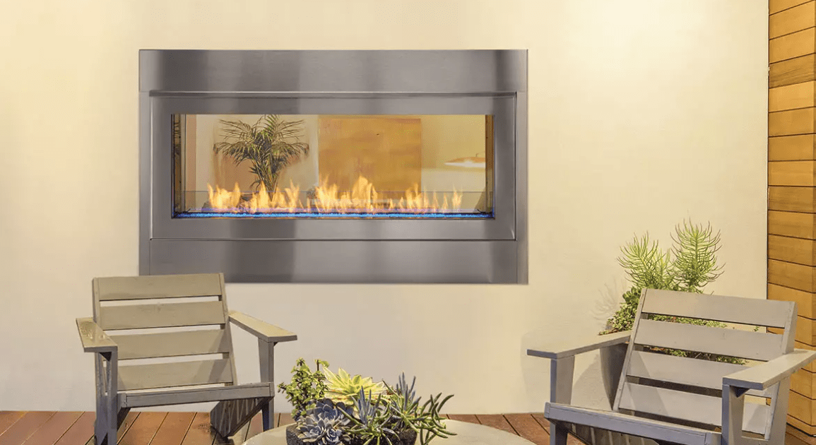 Monessen 48" Artisan Vent Free See-Through Linear Fireplace AVFLST48NI