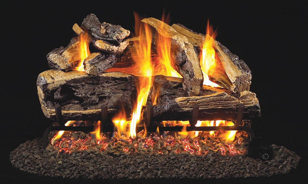 Real Fyre 18/20-inch Charred Rugged Split Oak Vented Gas Log Set - CHRRSO-18/20