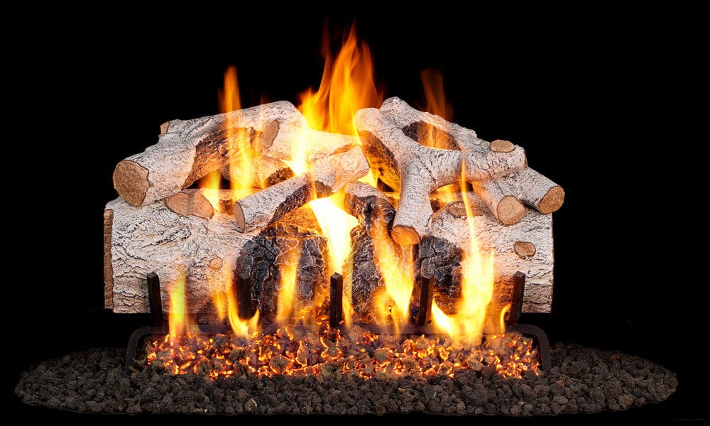 Real Fyre 24-inch Charred Mountain Birch Vented Gas Log Set - CHMBW-24