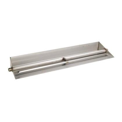 Real Fyre G45 48-inches Glass Assembled Stainless Steel Burner System w/ Safety Valve G45-GL-48-NA-SS