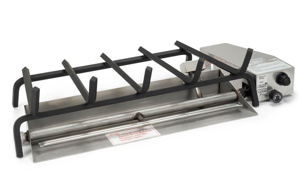 Real Fyre G45 16/19-inches Standard Assembled Stainless Steel Burner System w/ Safety Valve G45-16/19-NA-SS