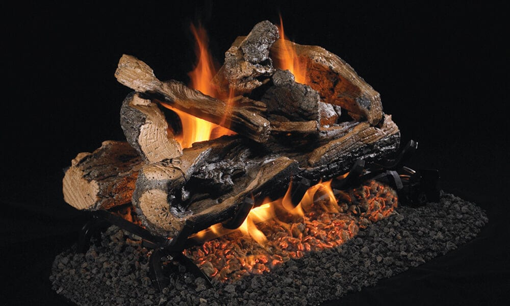 Real Fyre  Rugged Split Oak 30-inches See-Thru Vented Gas Log Set RRSO-2-30