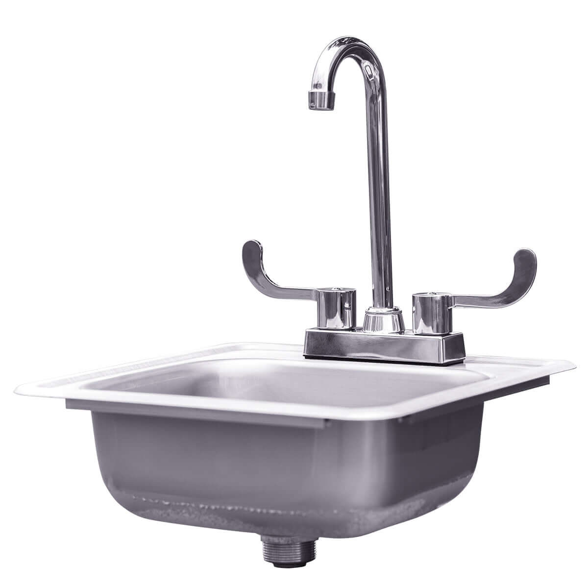 Summerset 15-inch Stainless Steel Drop-in Sink & Hot/Cold Faucet - SSNK-15D