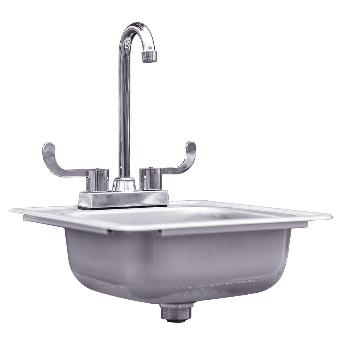 Summerset 15-inch Stainless Steel Drop-in Sink & Hot/Cold Faucet - SSNK-15D