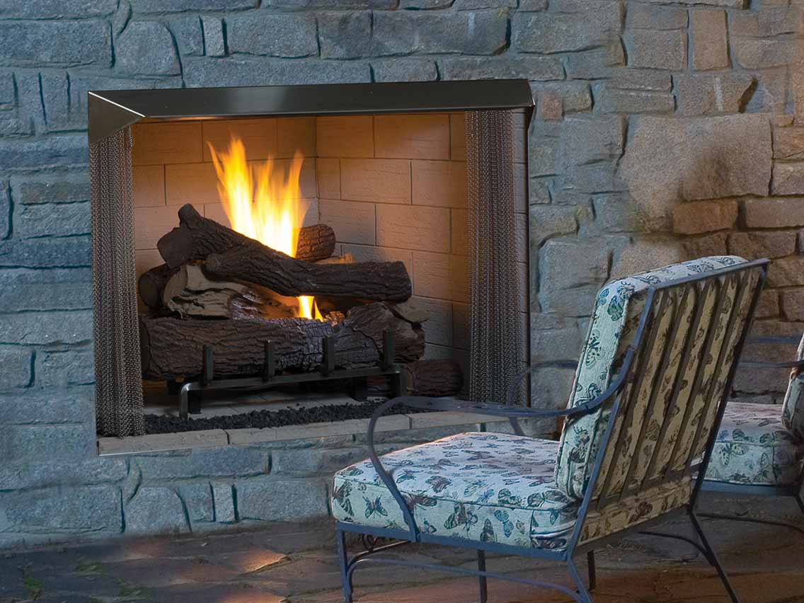 Superior 42" Traditional Vent-Free Outdoor Fireplace VRE4542W