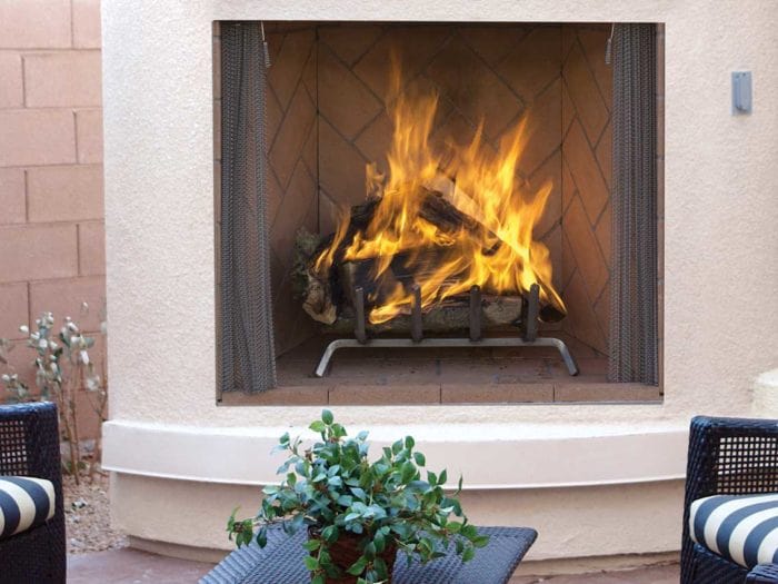 Superior 42" Traditional Wood Burning Outdoor Masonry Fireplace WRE6042