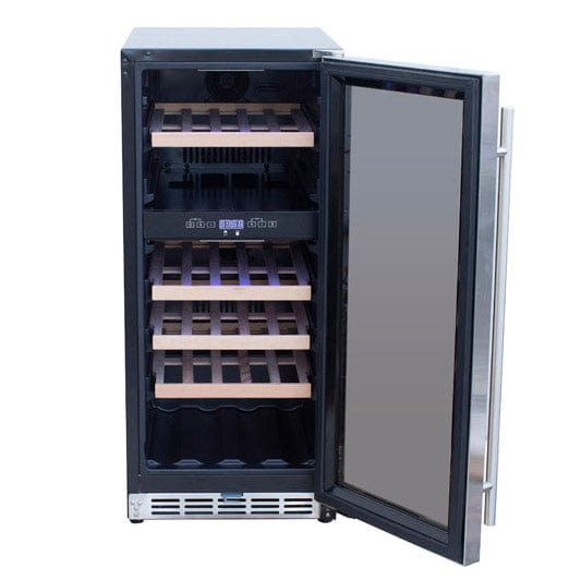 True Flame 15" Outdoor Rated Dual Zone Wine Cooler TF-RFR-15WD