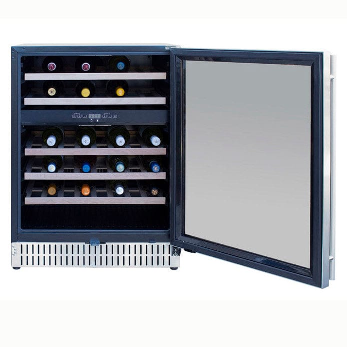 True Flame 24" Outdoor Rated Dual Zone Wine Cooler TF-RFR-24WD