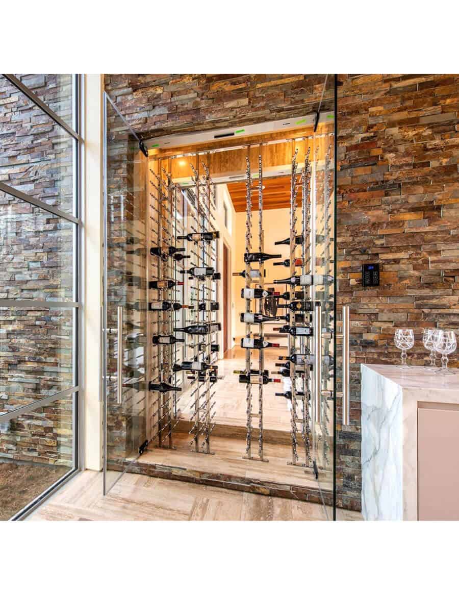 Ultra Wine Racks Floor-To-Ceiling Mounted Display - 2 Sided (84 Bottles)