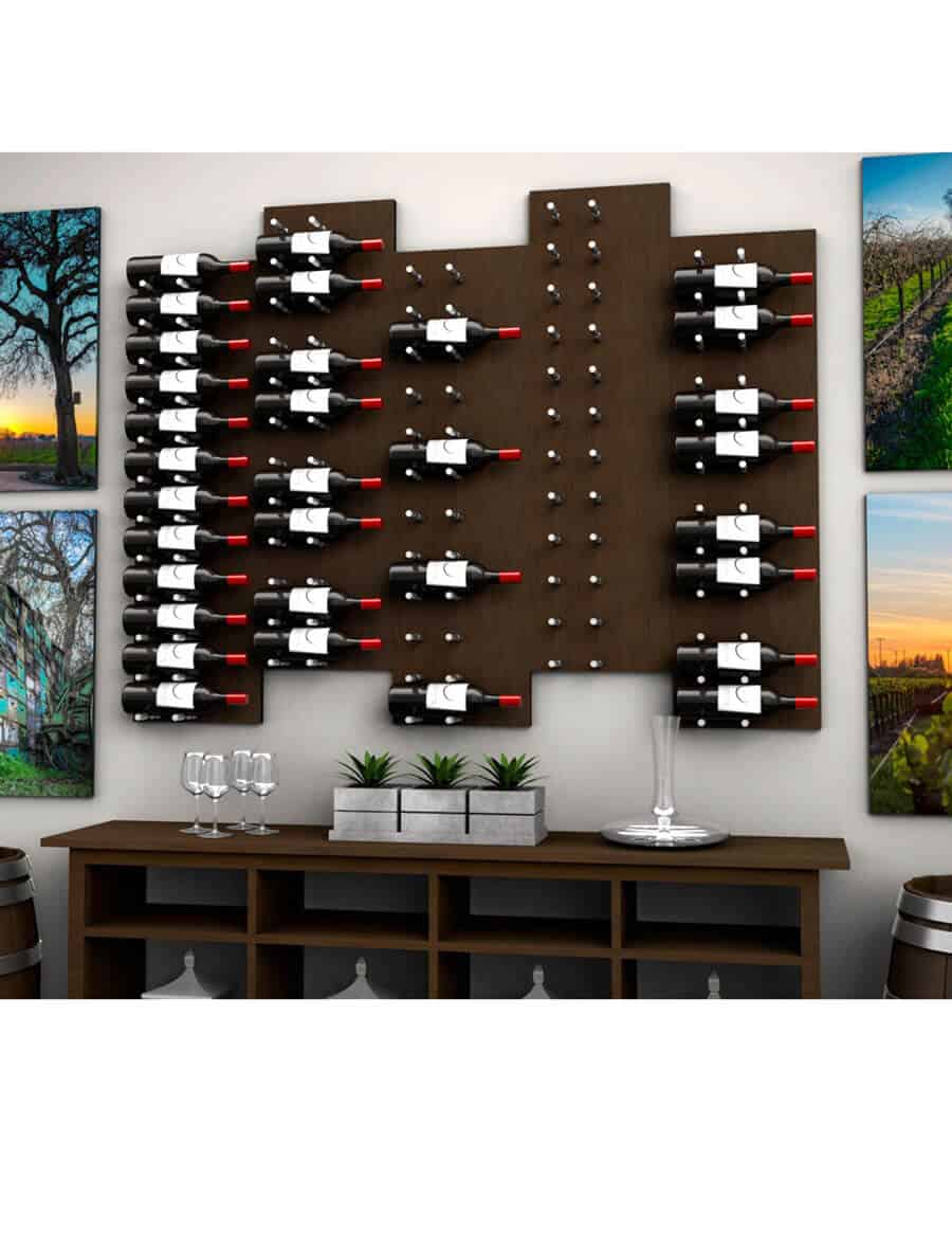 Ultra Wine Racks - Fusion HZ Label-Out Wine Wall Black Acrylic (4 Foot)