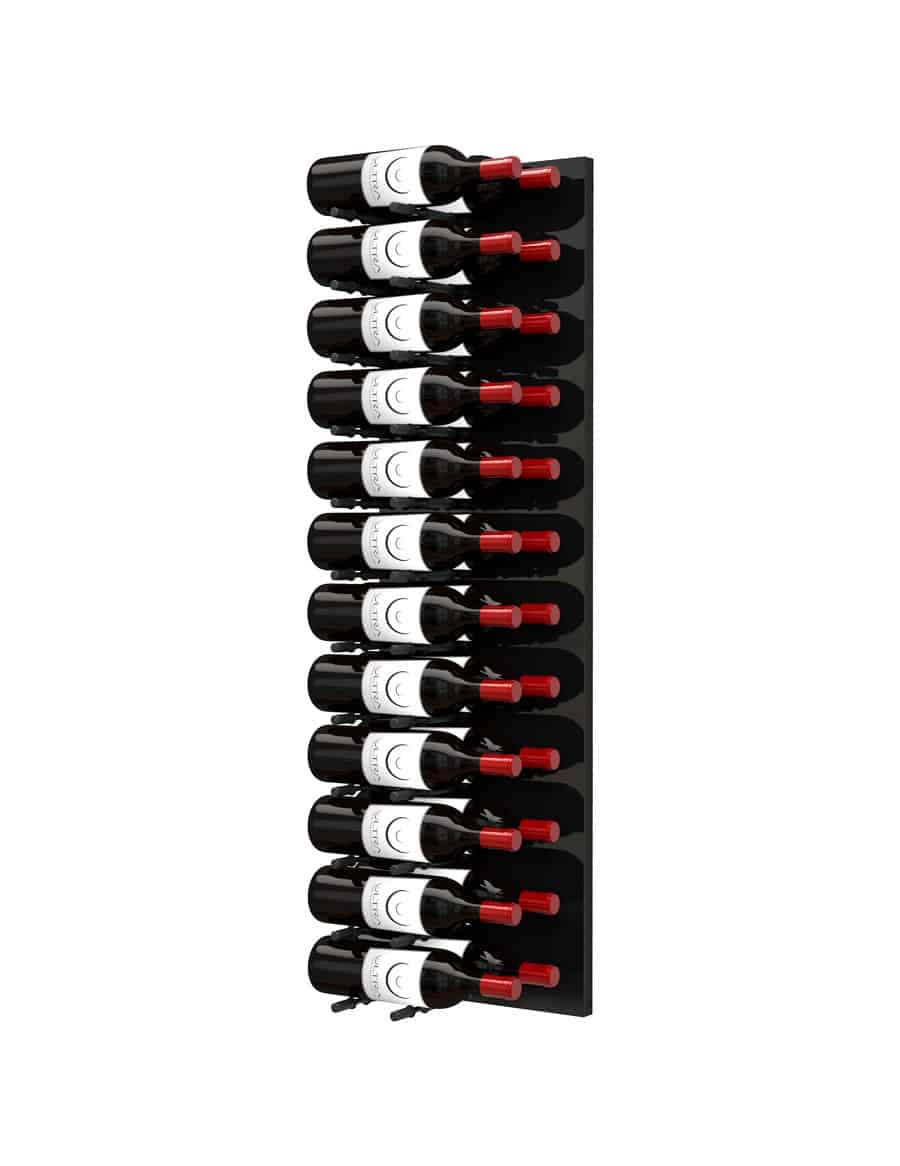 Ultra Wine Racks - Fusion HZ Label-Out Wine Wall Black Acrylic (4 Foot)