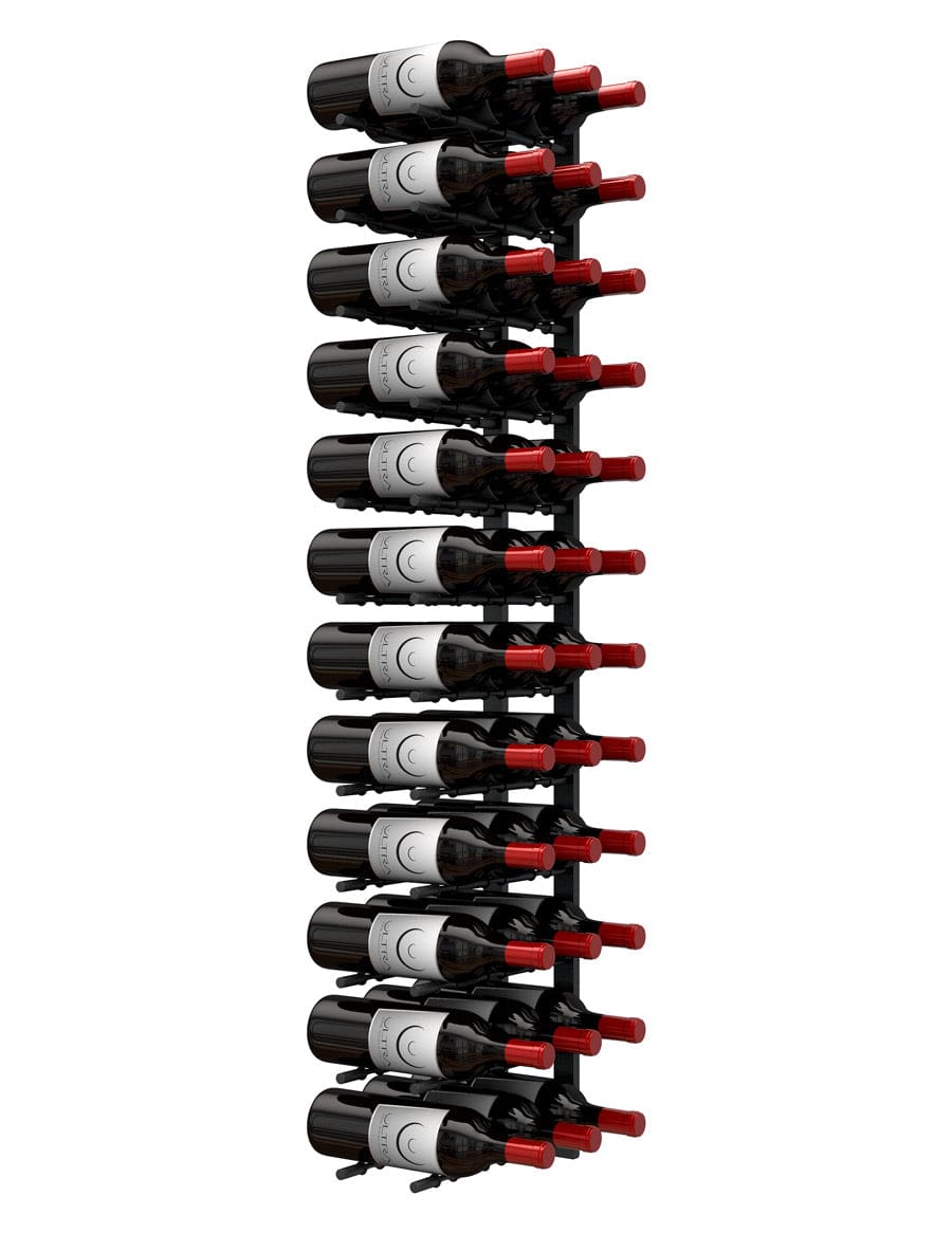 Ultra Wine Racks HZ Wall Rails - 4FT Metal Wine Racks (12 to 36 Bottles)