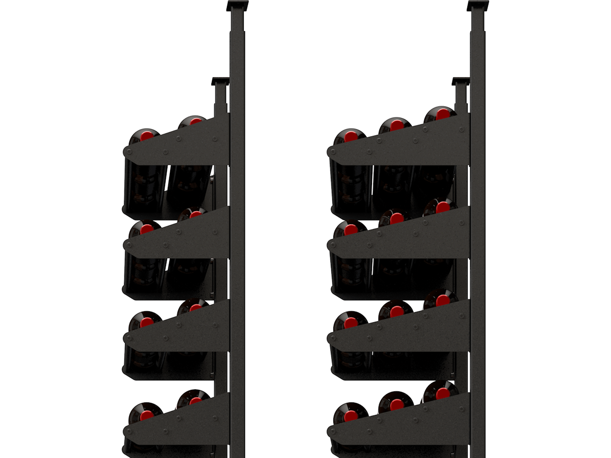 Ultra Wine Racks Showcase Standard Cascade Kits 66-99 Bottles