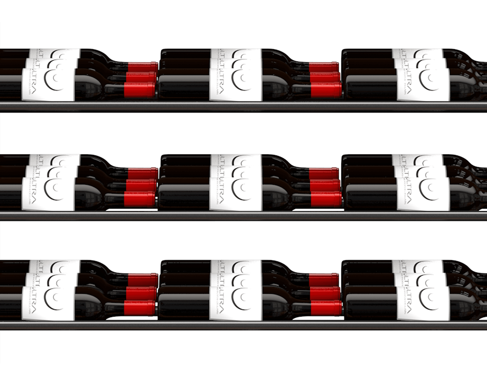 Ultra Wine Racks Showcase Standard Cascade Kits 66-99 Bottles