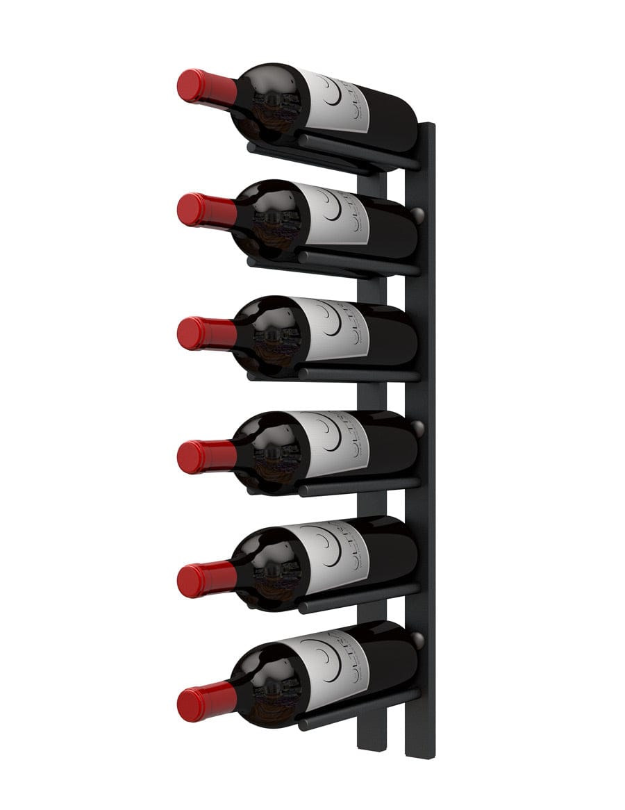 Ultra Wine Racks Straight Wall Rails - 2FT Metal Wine Racks (6 Bottles)