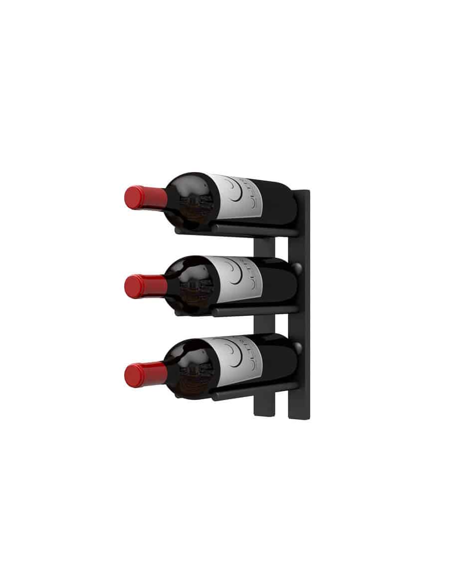 Ultra Wine Racks Straight Wall Rails - 1FT Metal Wine Racks (3 Bottles)