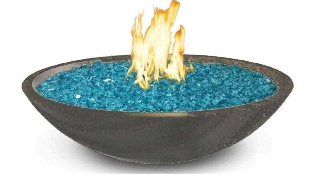 American Fyre Designs 32" Marseille Round Concrete Gas Fire Bowl