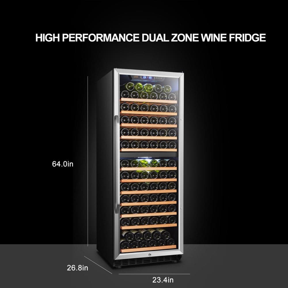 Lanbo LW142D 138 Bottle Dual Zone Wine Cooler-7