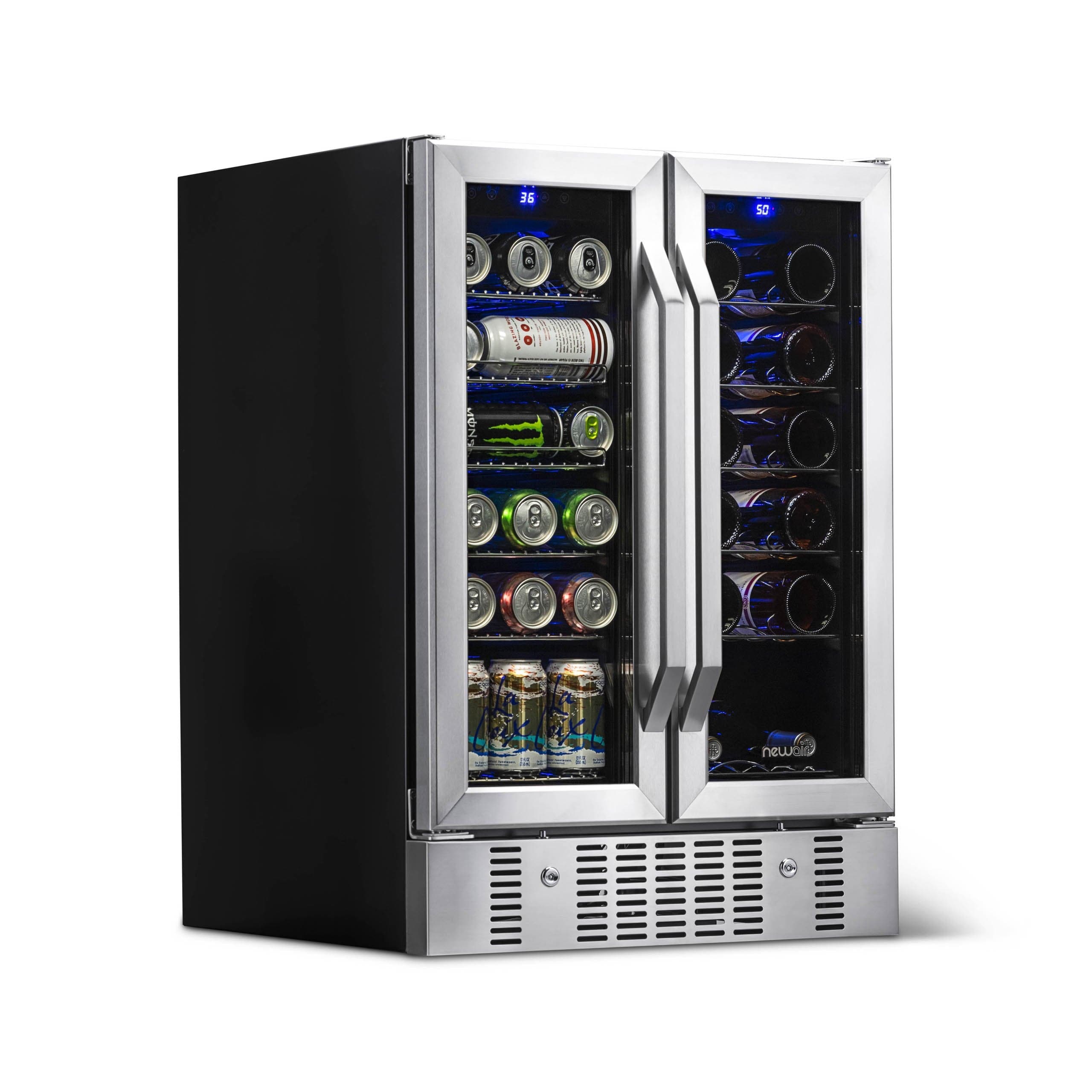 NewAir NewAir 24”  Dual Zone 18 Bottle and 58 Can Wine and Beverage Refrigerator - AWB-360DB