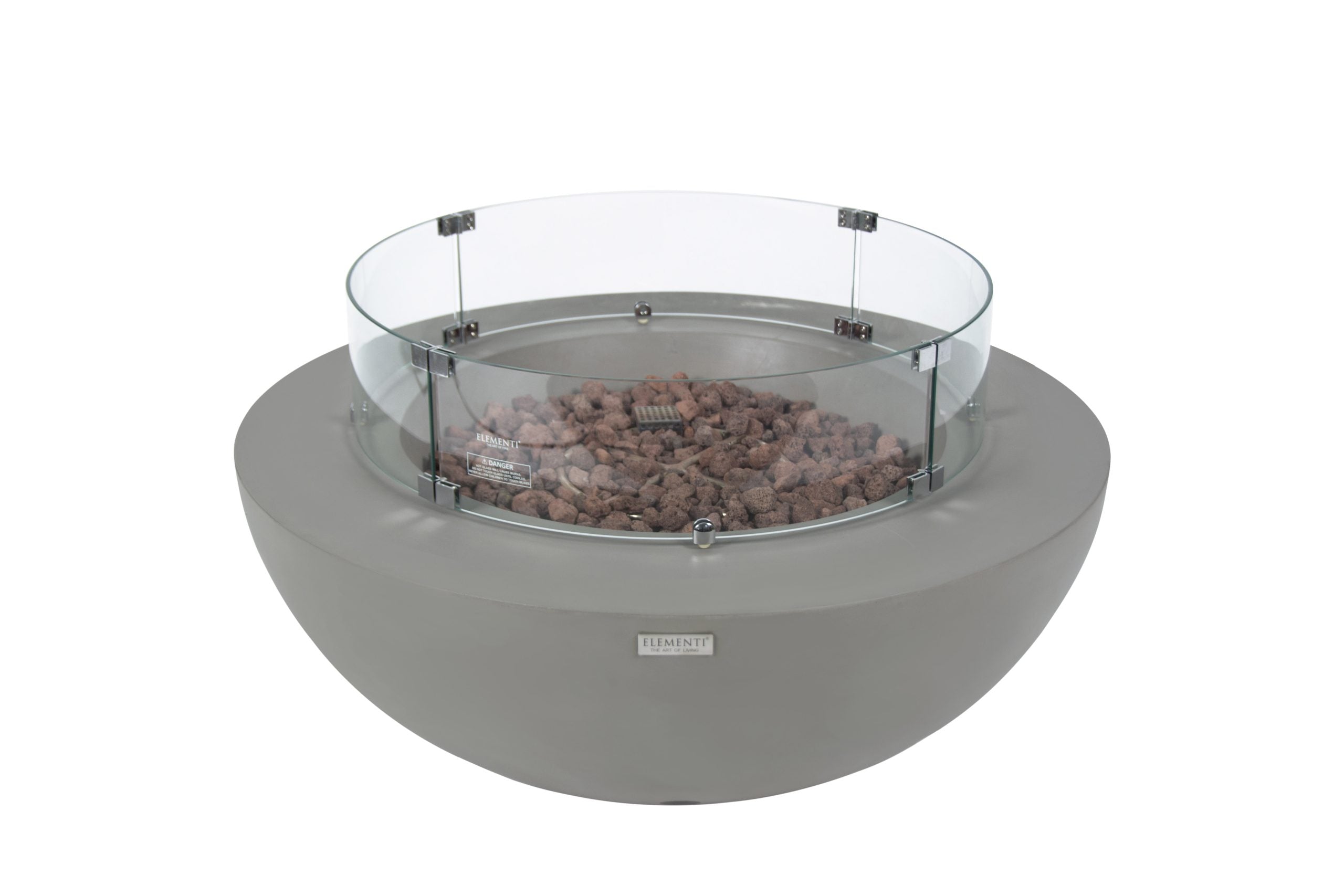 Elementi Lunar Bowl Fire Table - Light Grey