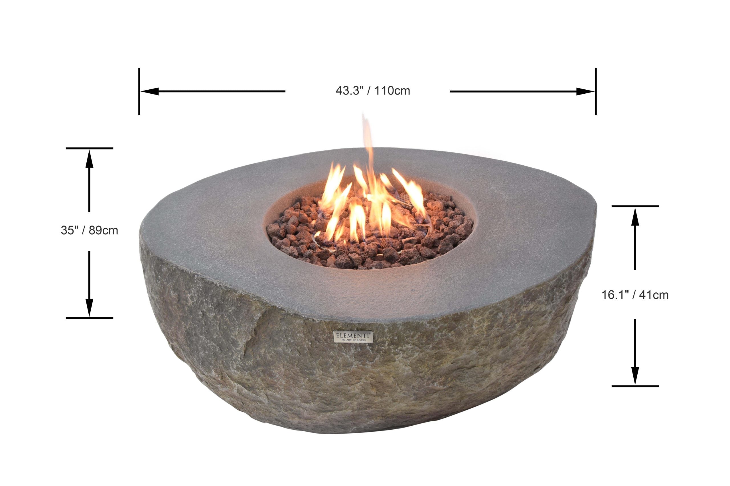 Elementi Boulder Fire Table