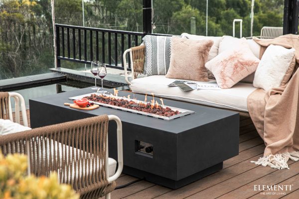 Elementi Granville Boulder Fire Table - Dark Grey