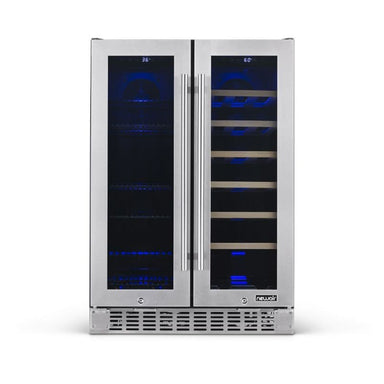 NewAir NewAir 24”  Dual Zone 18 Bottle and 58 Can Wine and Beverage Refrigerator - NWB080SS00