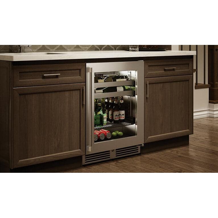 HH24BS-4-2L Perlick Signature Series Sottile 18" Depth Indoor Beverage Center with fully integrated panel-ready solid door, hinge left-3