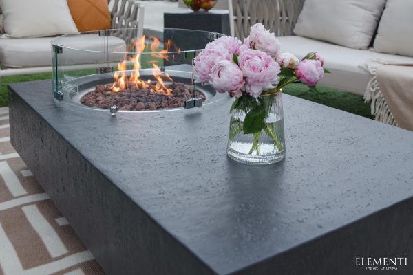 Elementi Metropolis Fire Table - Dark Grey