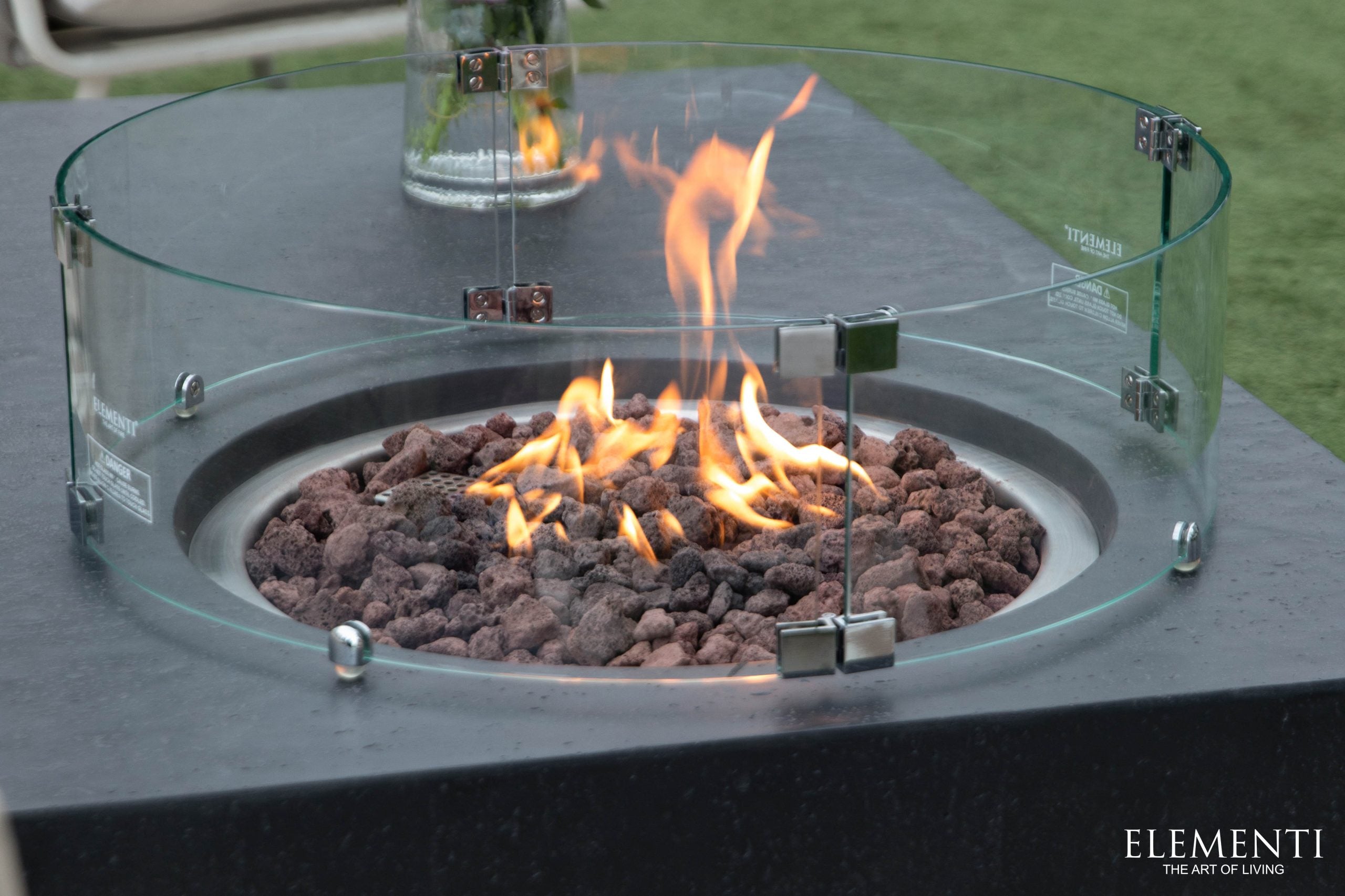 Elementi Metropolis Fire Table - Dark Grey