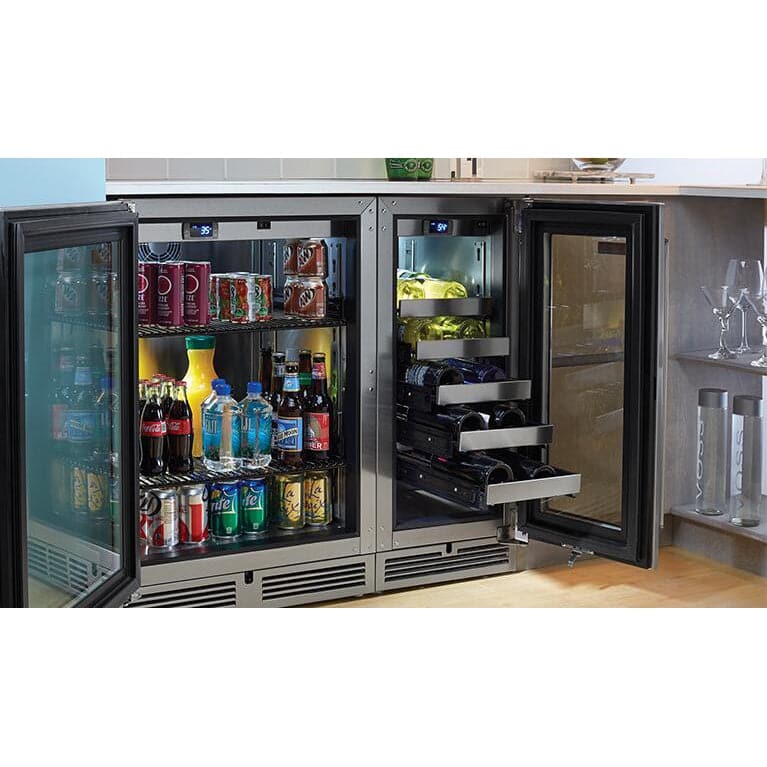 HP15WS-4-4R Perlick 15" Signature Series Indoor Wine Reserve with fully integrated panel-ready glass door, hinge right-5