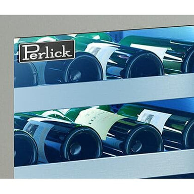 HP24DO-4-4RL Perlick 24" Signature Series Outdoor Dual-Zone Wine Reserve with fully integrated panel-ready glass door, hinge right, with lock-2