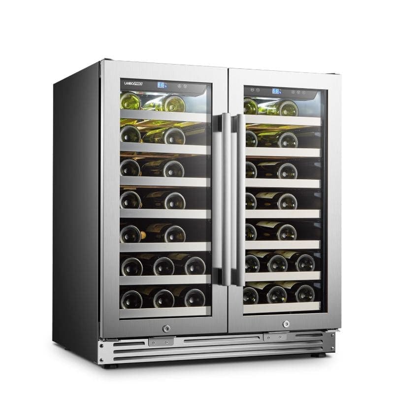 Lanbo LanboPro 62 bottle dual door wine cooler - LP66D