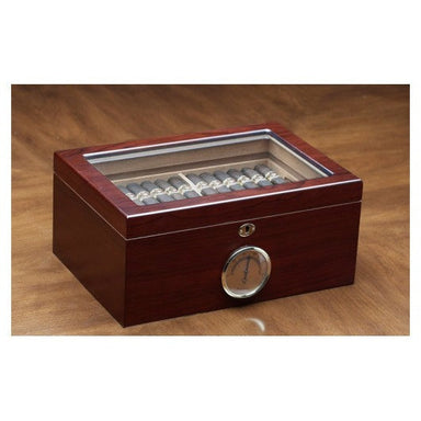 Berkeley 100 Ct. Humidor w/ Glass Top & External Hygrometer-2