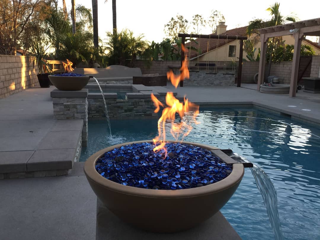 The Outdoor Plus Sedona Fire & Water Bowl | GFRC Concrete