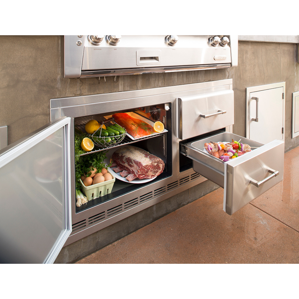 Alfresco 42-Inch 7.25 Cu. Ft Built-In Under Grill Refrigerator (ARXE-42)