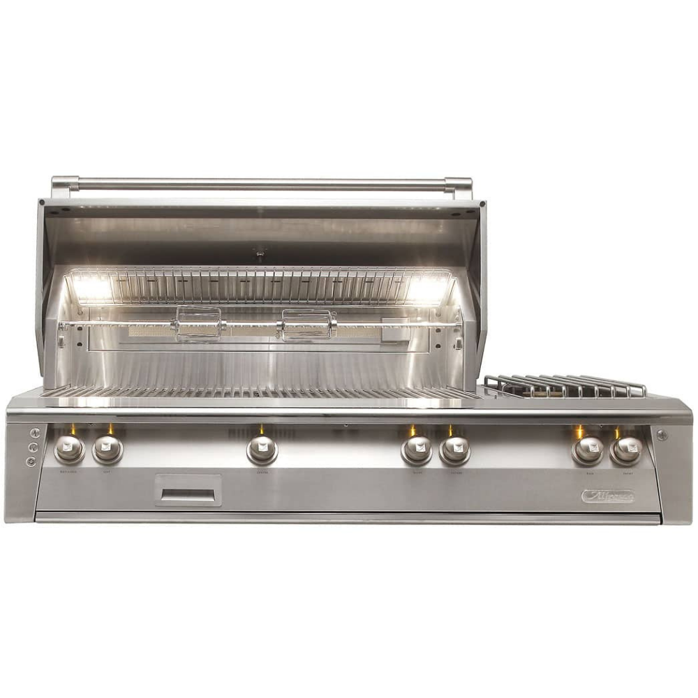 Alfresco ALXE 56-Inch Built-In Gas Grill with Rotisserie & Side Burner (ALXE-56-NG/LP)