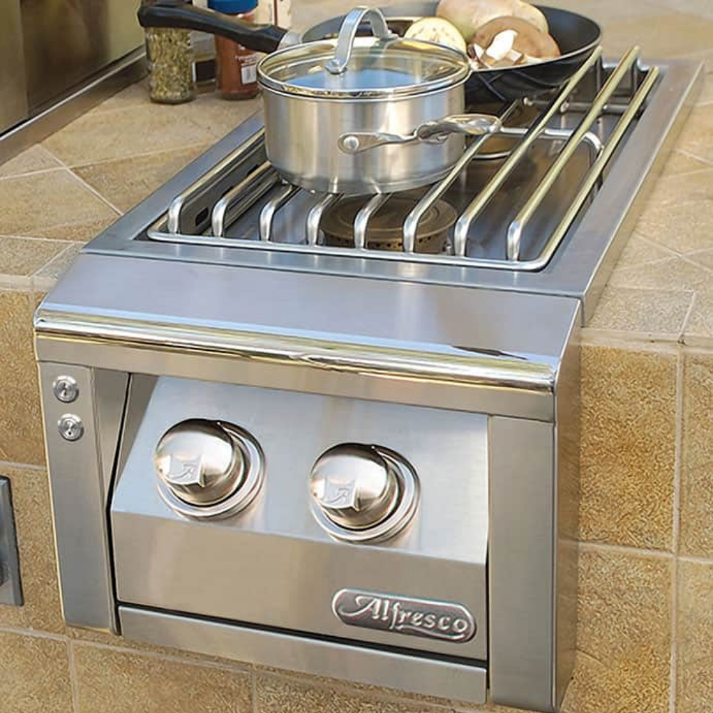 Alfresco Built-In Dual Side Burner (AXESB-2-NG/LP)