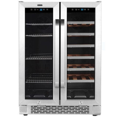 Whynter Whynter 24" Built-In Dual Zone 20 Bottle 60 Can Wine And Beverage Refrigerator - BWB-2060FDS